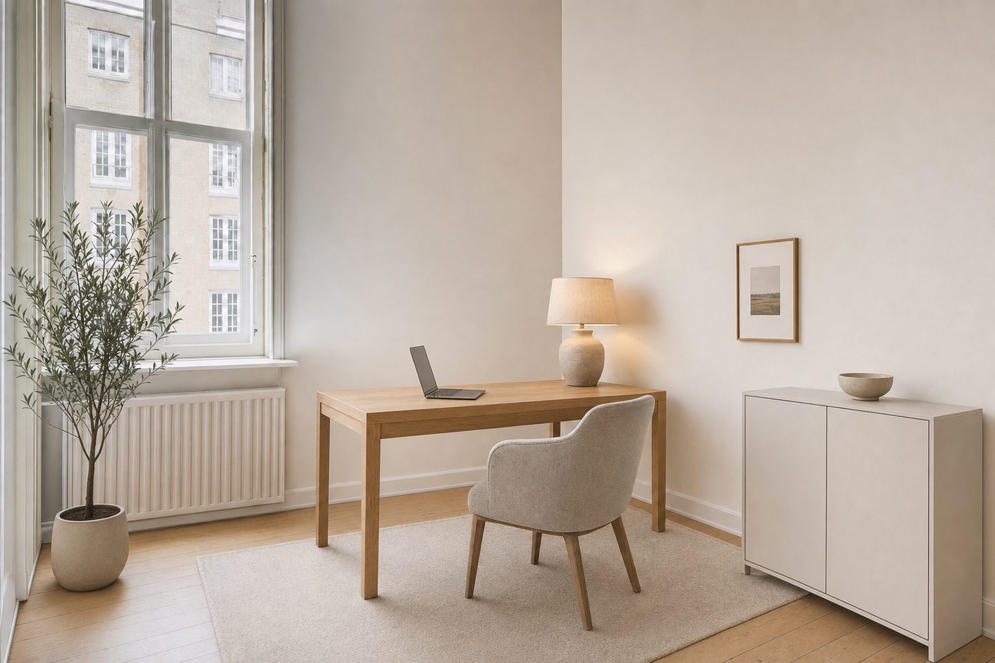 The minimalist home office — In this style