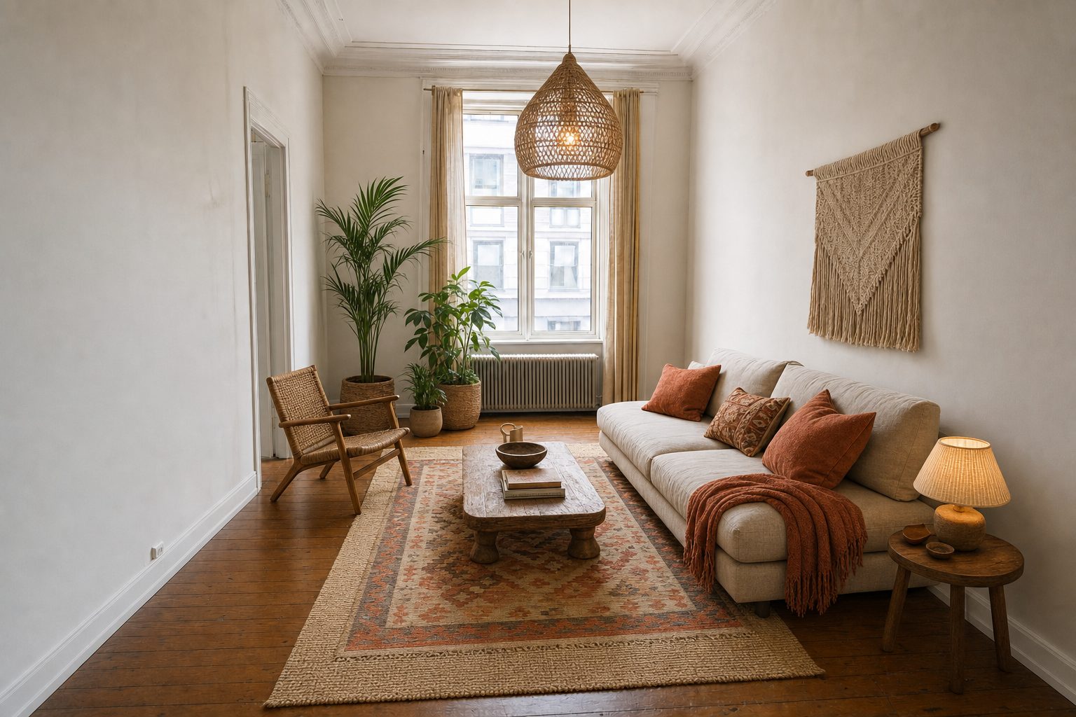 Eine Altbauwohnung mit hoher Decke — In diesem Stil