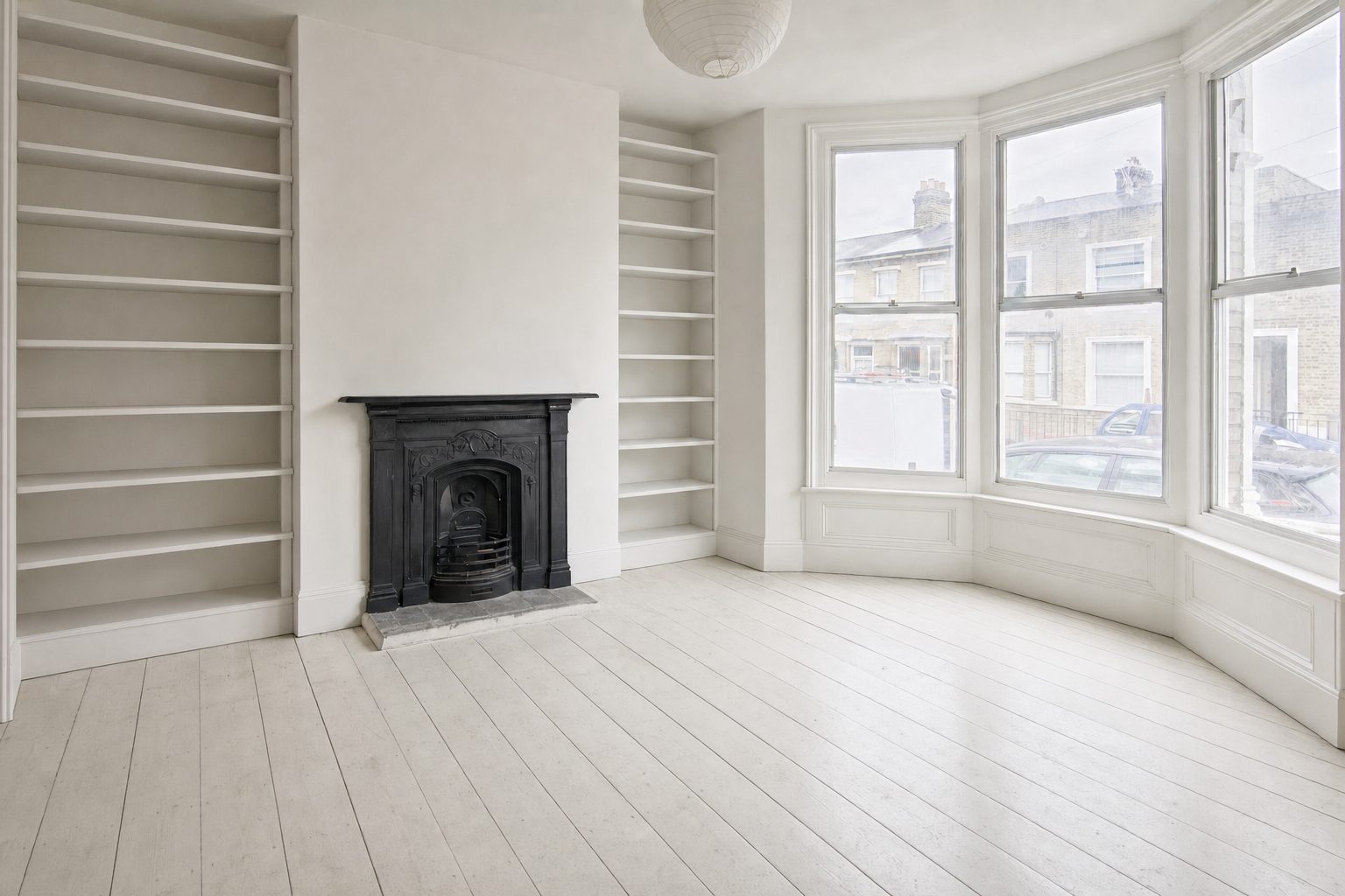 Example: original, decluttered, staged — Decluttered