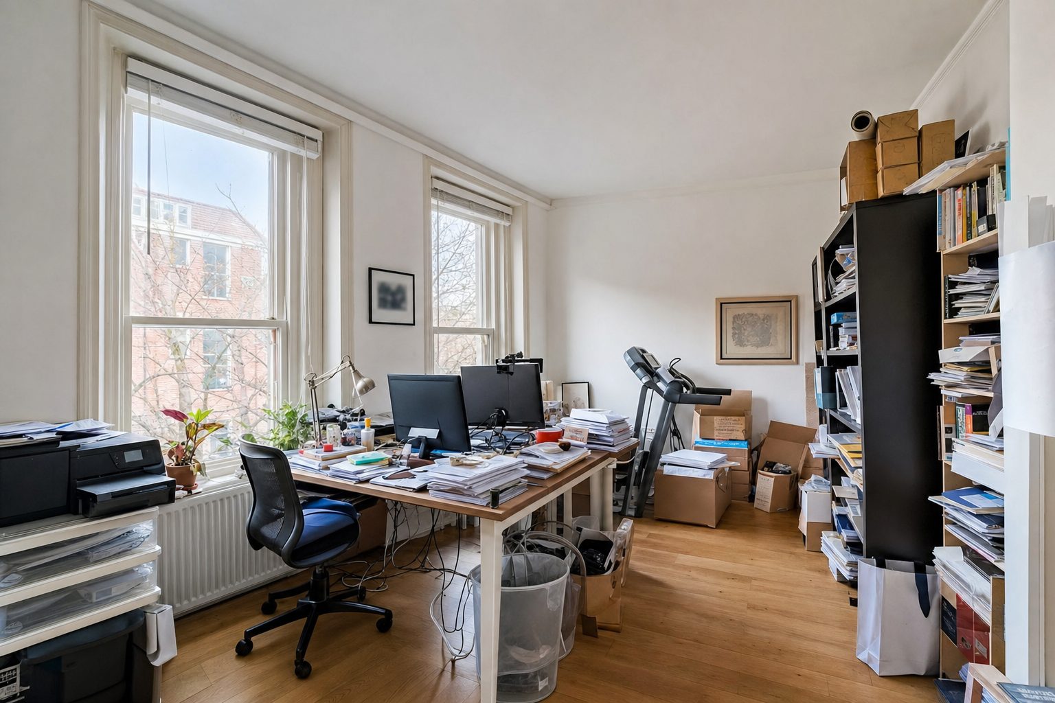 Une salle à manger convertie en bureau à plein temps — Original