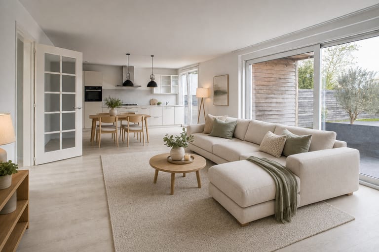 Verkoopstyling in Almere — Woonkamer gezinswoning, Filmwijk