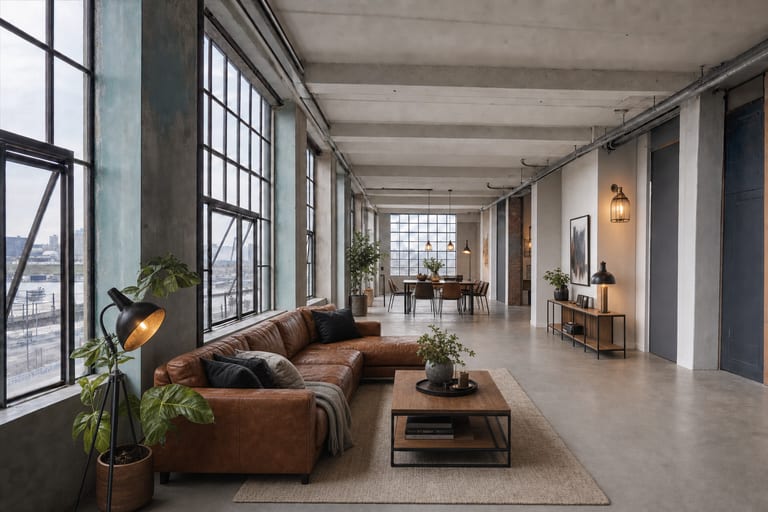 Verkoopstyling in Rotterdam — Loft in havenpand, Katendrecht