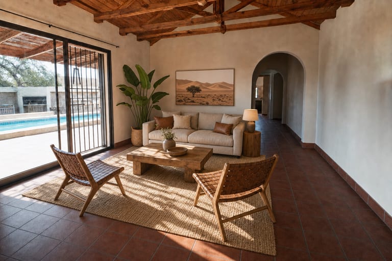 Virtual home staging in Windhoek — Villa living room, Klein Windhoek