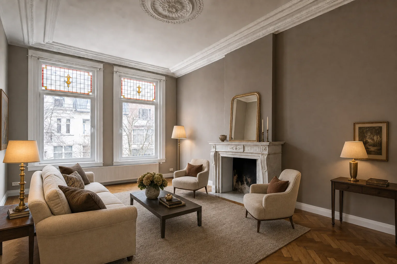 Salon belle-époque herenhuis, Zurenborg — Gestyled