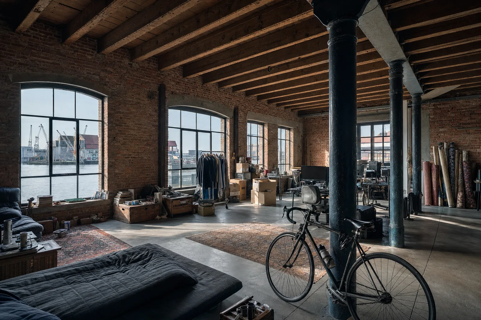 Leefruimte pakhuisloft, Eilandje — Origineel