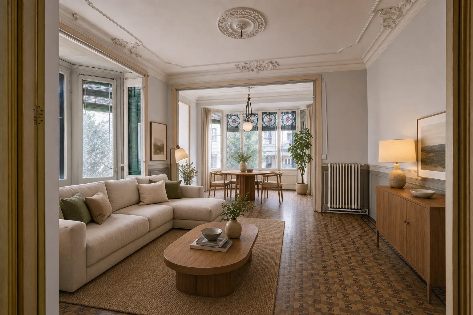 Piso modernista, Eixample — Ambientado