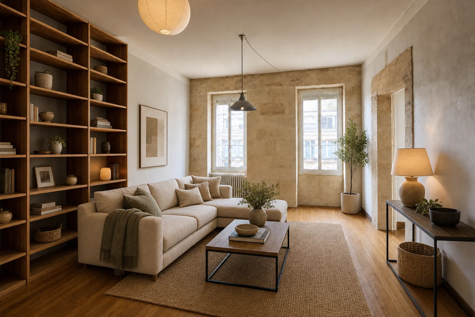 Appartement en pierre, Chartrons — Mis en scène