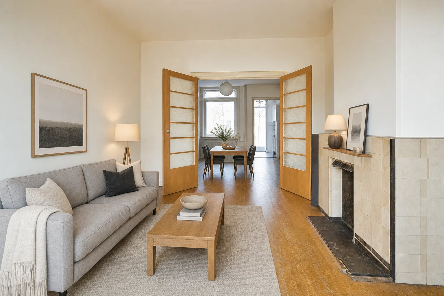 Woonkamer jaren-30 tussenwoning, Wippolder — Gestyled
