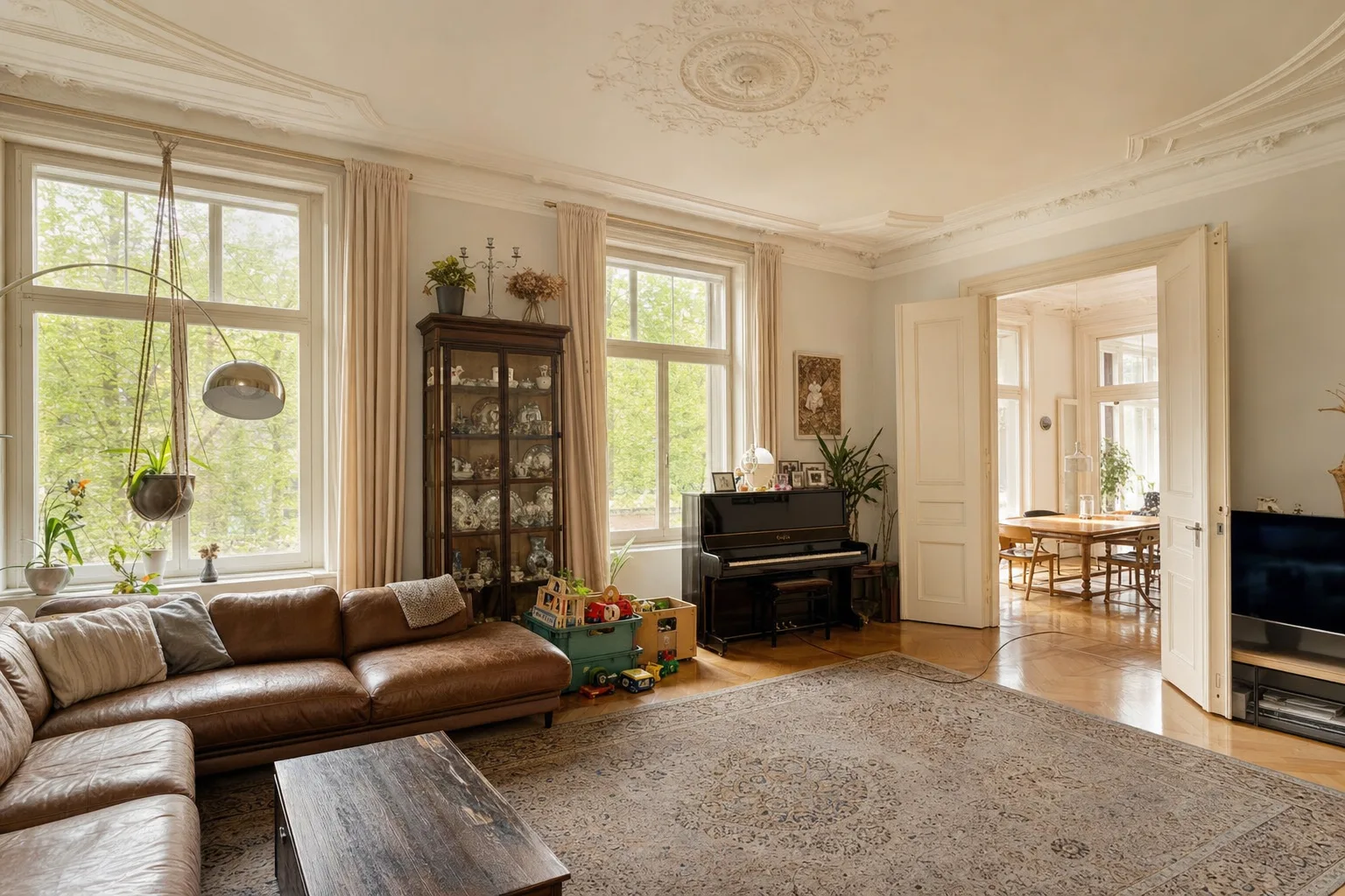 Jugendstil-Wohnzimmer, Oberkassel — Original