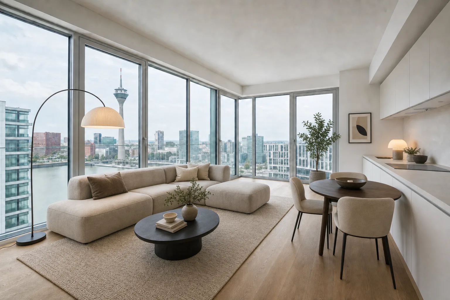 Neubau-Wohnung, Medienhafen — Eingerichtet