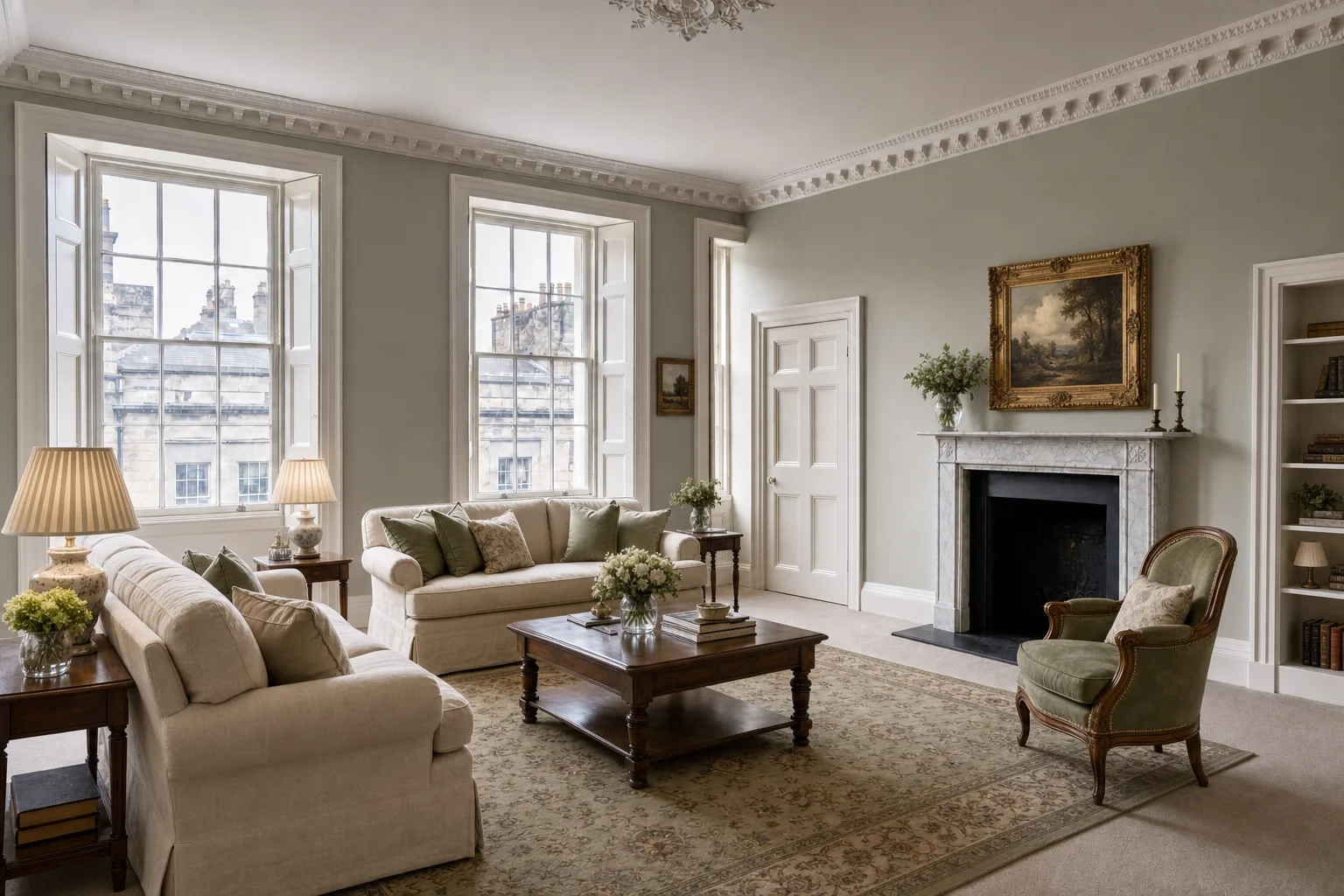 Georgian drawing room, New Town — Staged