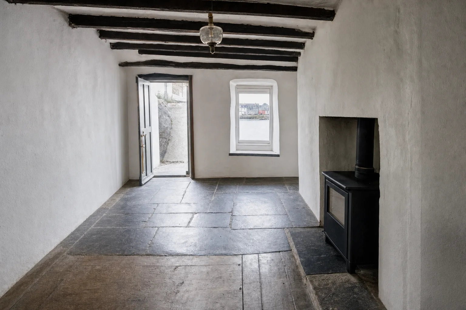 Fisherman's cottage living room, the Claddagh — Decluttered