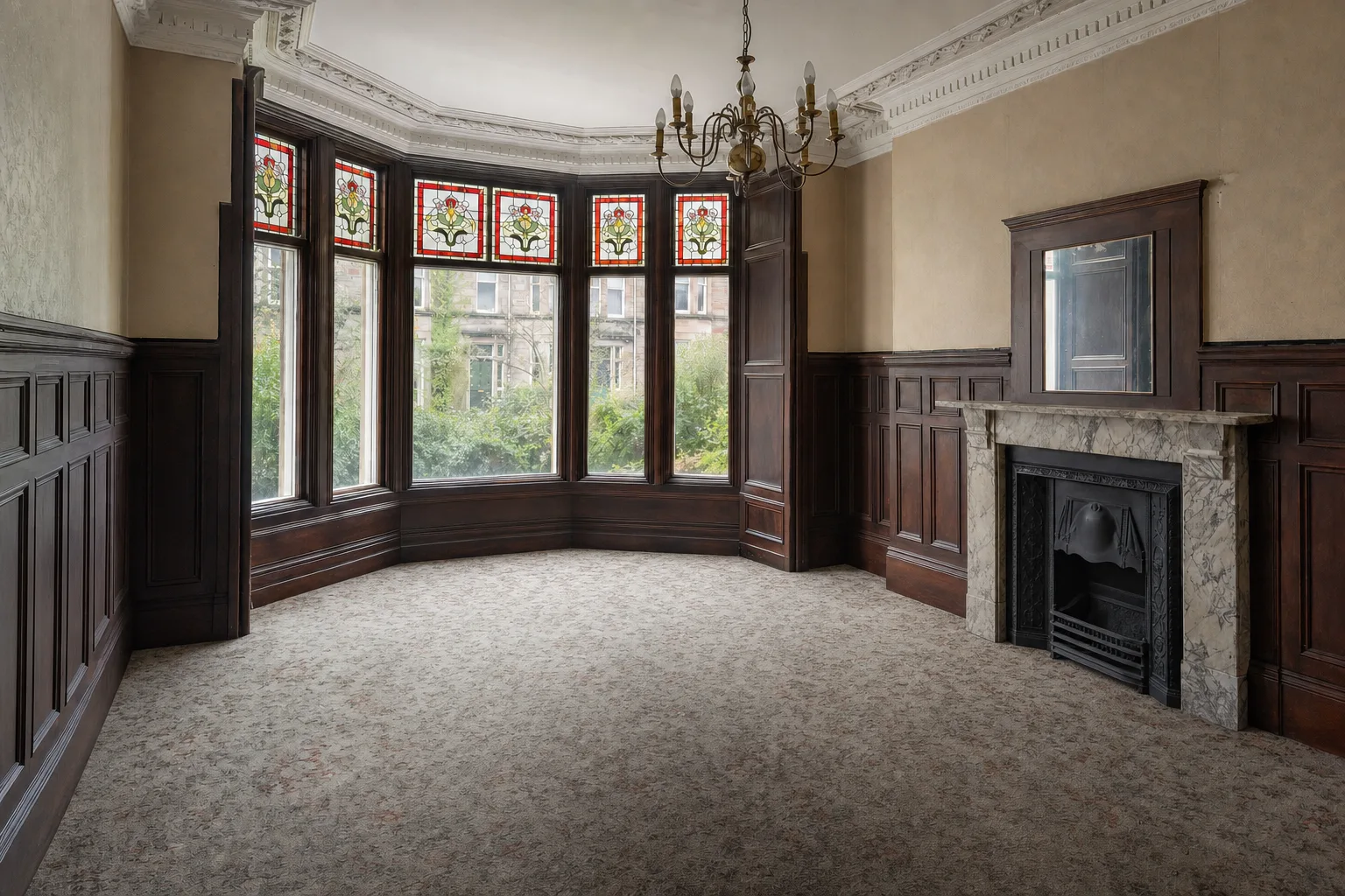 Villa dining room, Pollokshields — Decluttered