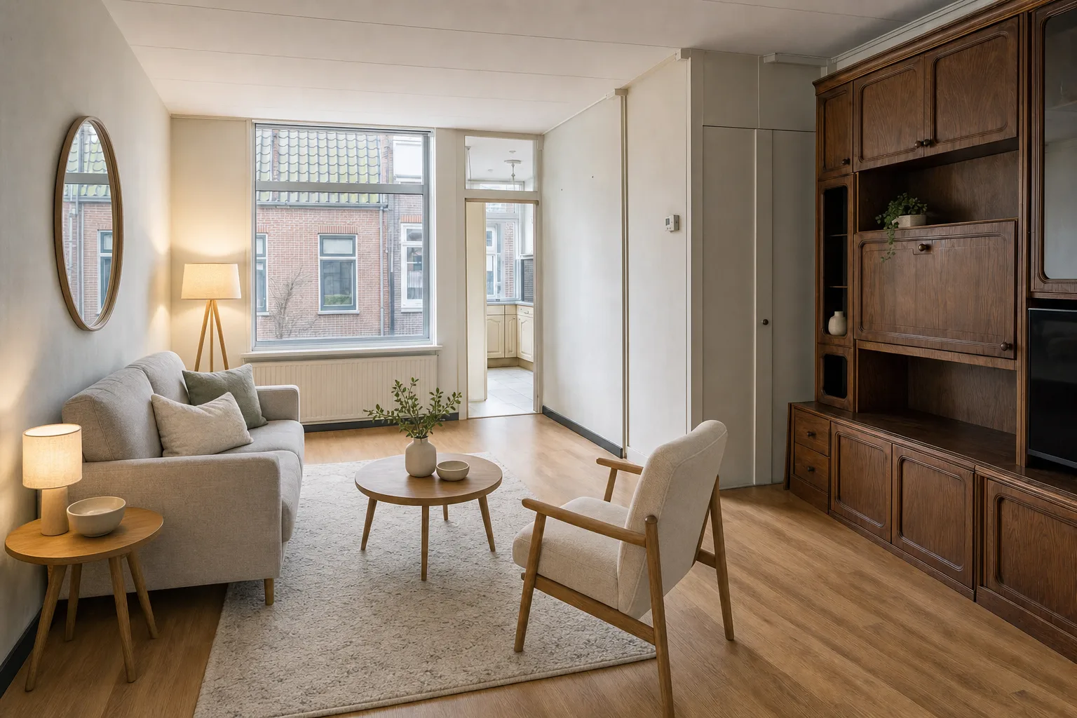 Woonkamer arbeiderswoning, De Kooi — Gestyled