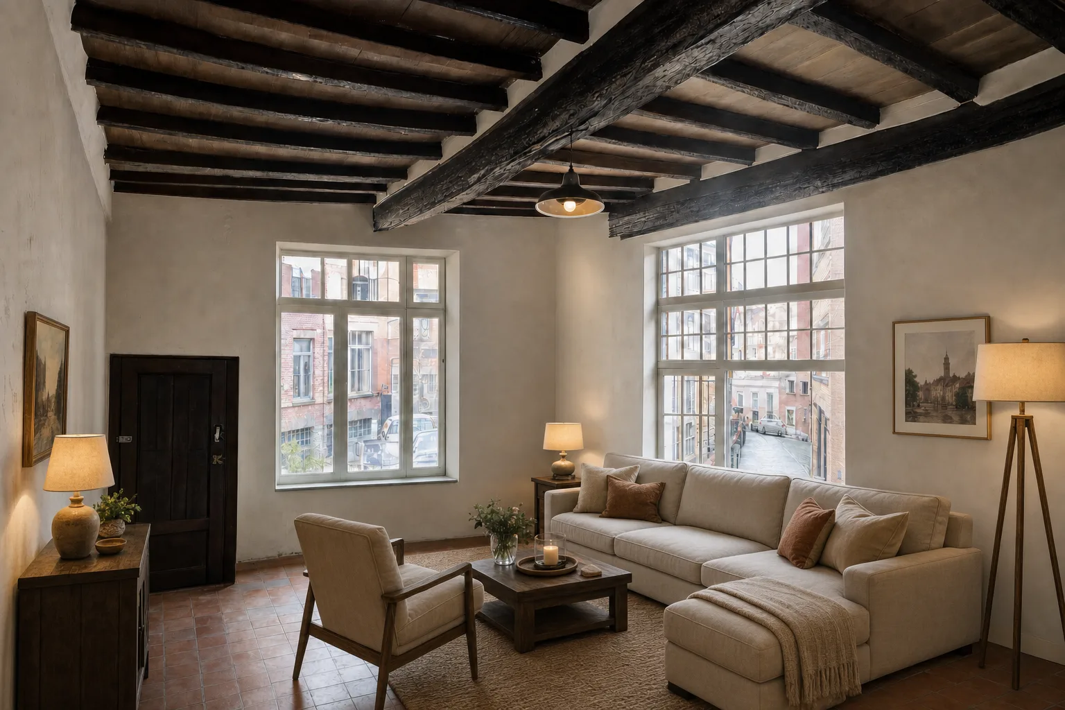 Appartement à poutres, Vieux-Lille — Mis en scène