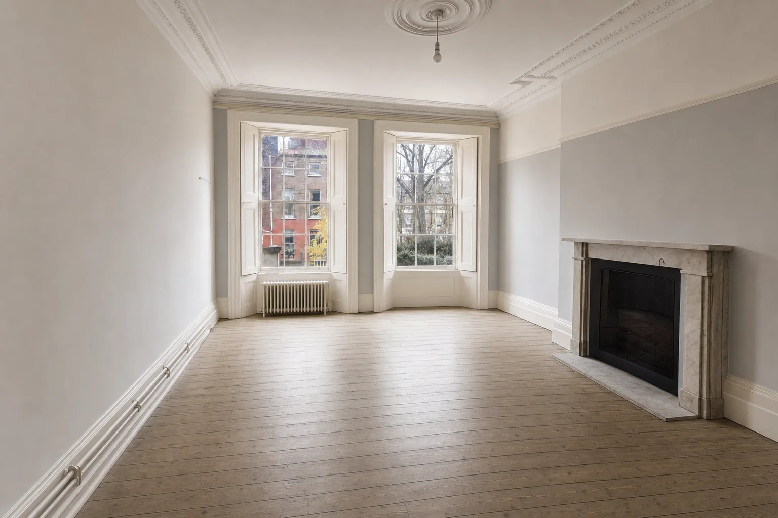 Georgian terrace drawing room, Canning — Decluttered