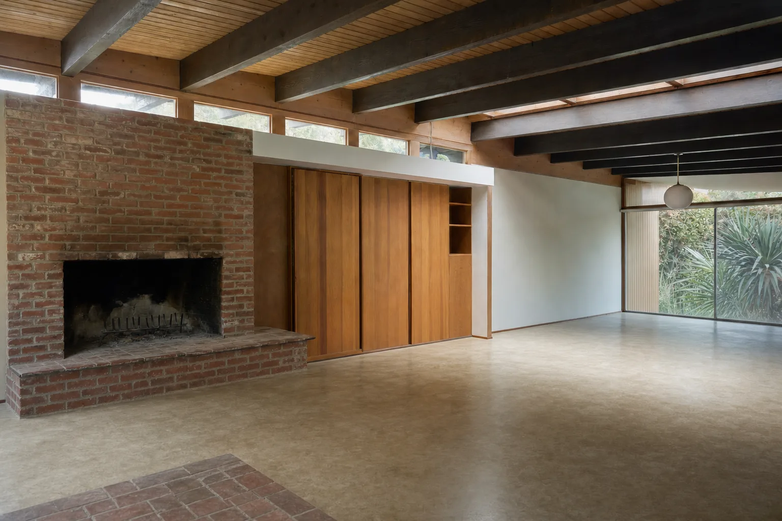Mid-century living room, Silver Lake — Decluttered