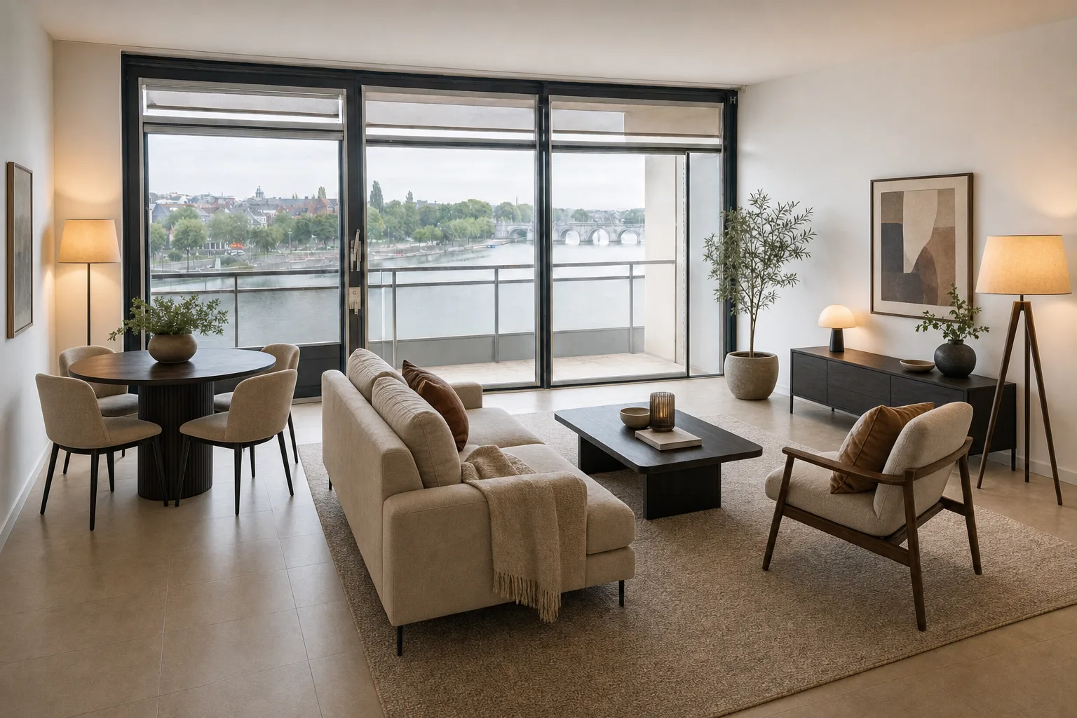 Woonkamer appartement, Céramique — Gestyled