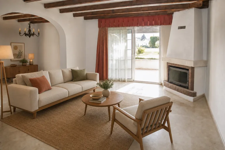 Home staging virtual en Marbella — Salón de adosado, Nueva Andalucía