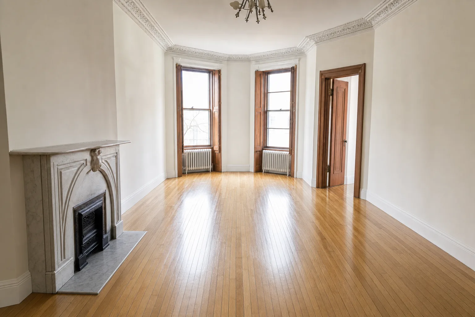 Brownstone parlor, Brooklyn — Decluttered