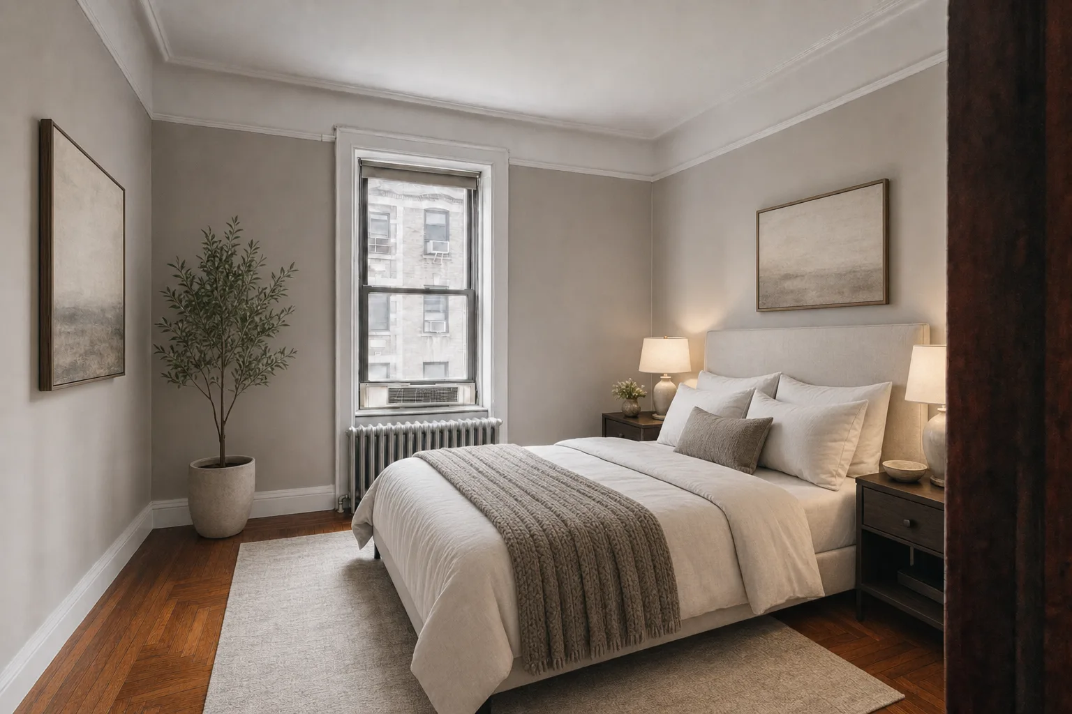 Pre-war one-bedroom, Manhattan — Staged