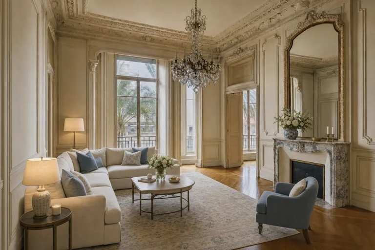 Home staging virtuel à Nice — Séjour Belle Époque, Carré d'Or