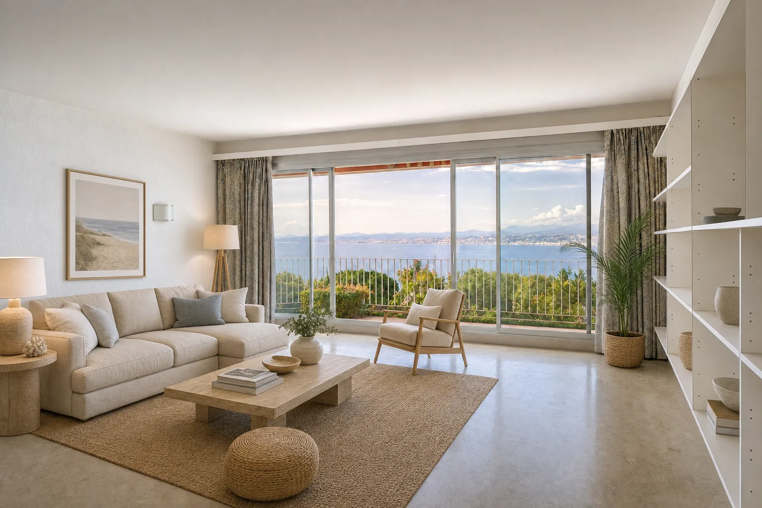 Appartement vue mer, Mont Boron — Mis en scène