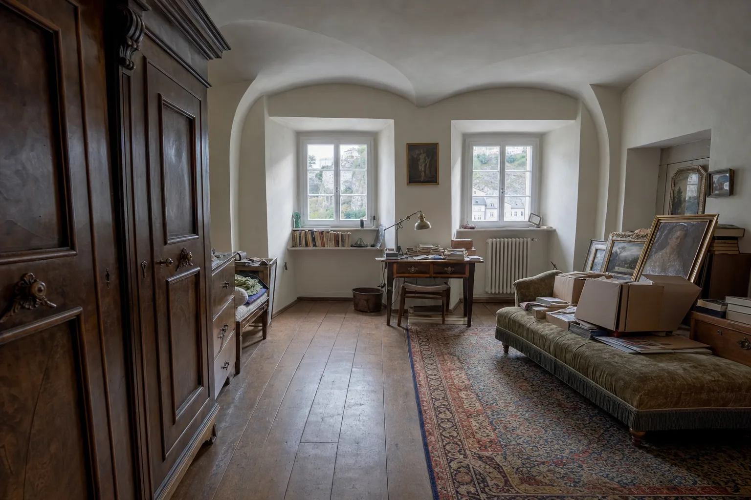 Wohnzimmer im Altstadthaus, Salzburger Altstadt — Original