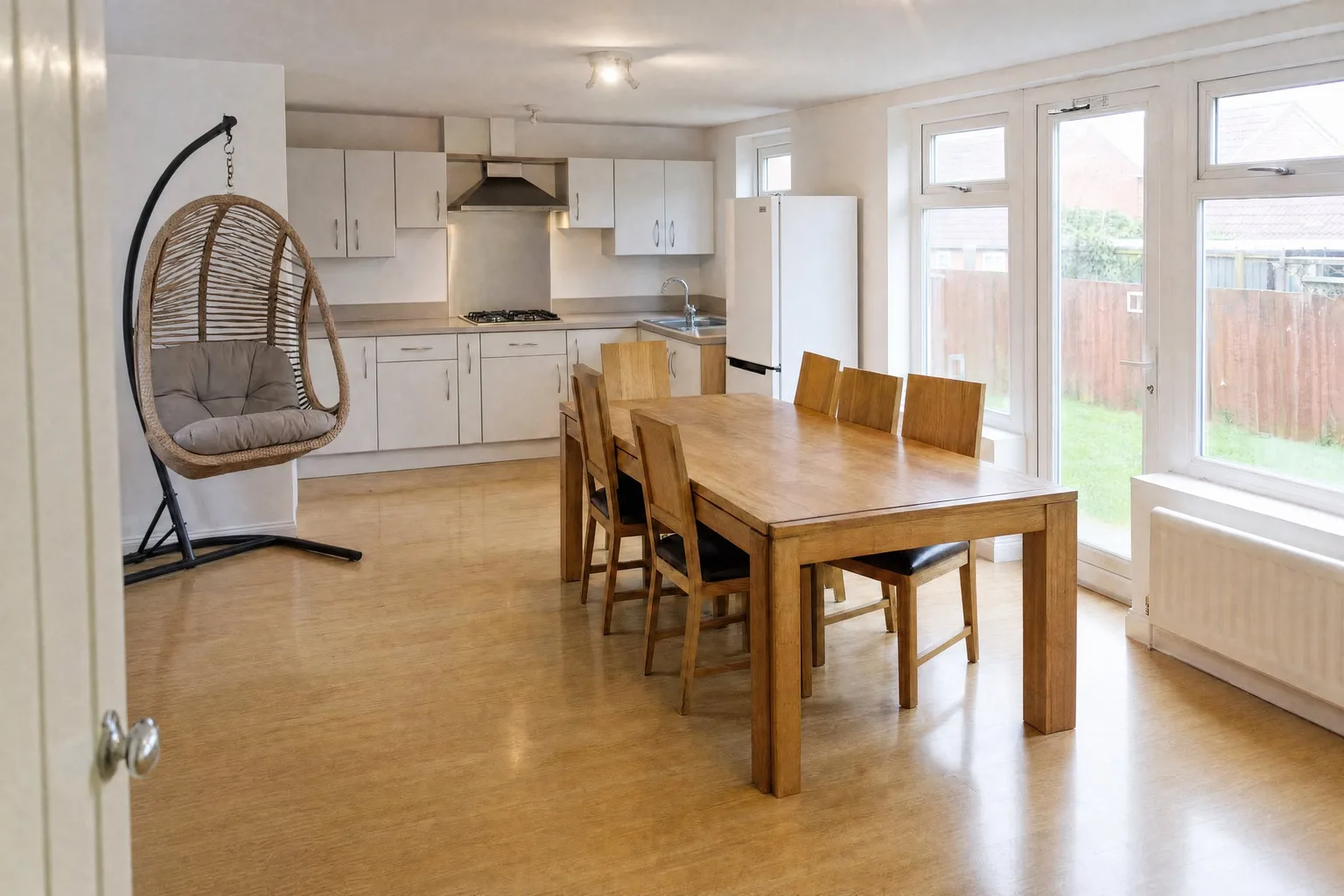 Kitchen before and after decluttering with instructions — After
