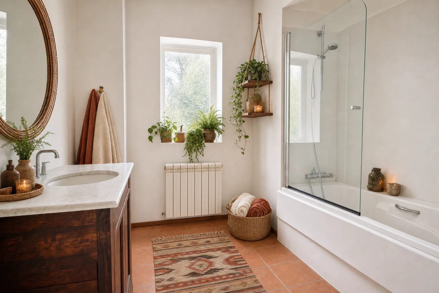 The boho bathroom — In this style