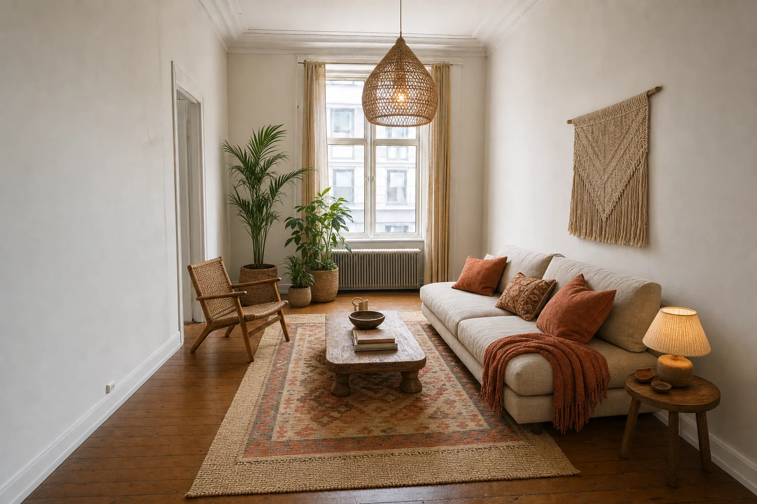 Eine Altbauwohnung mit hoher Decke — In diesem Stil