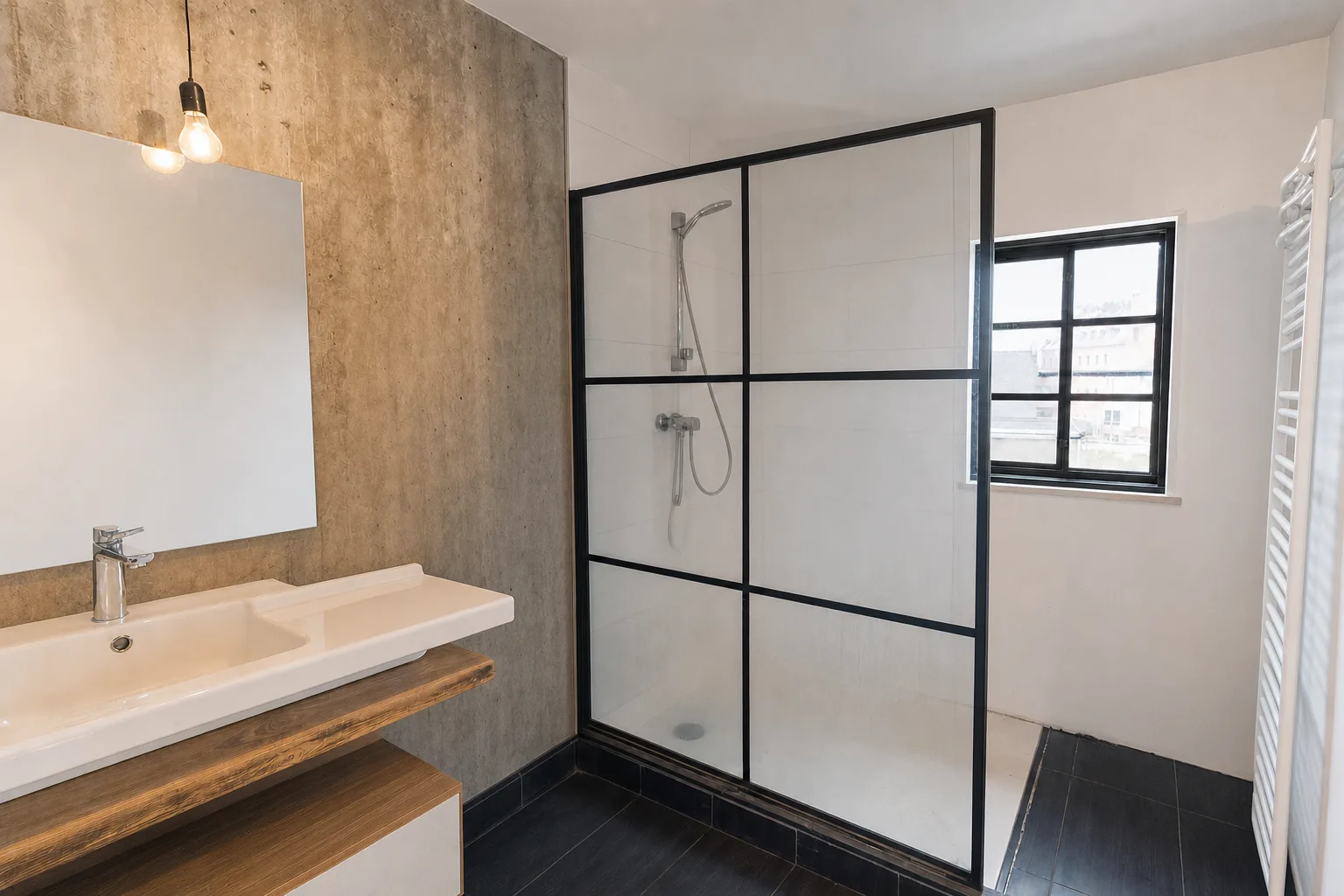 The industrial bathroom — Decluttered