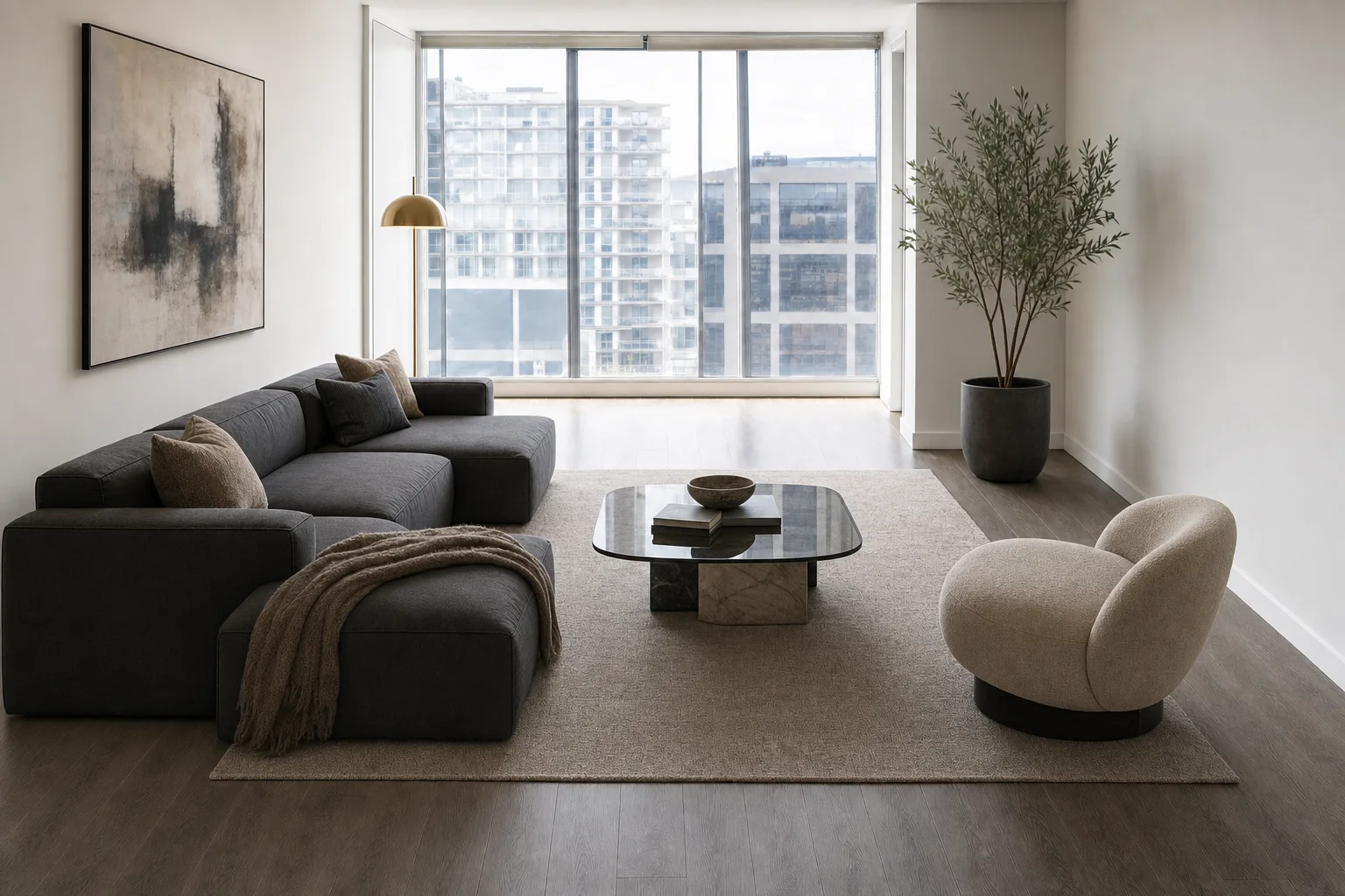 The modern living room — In this style
